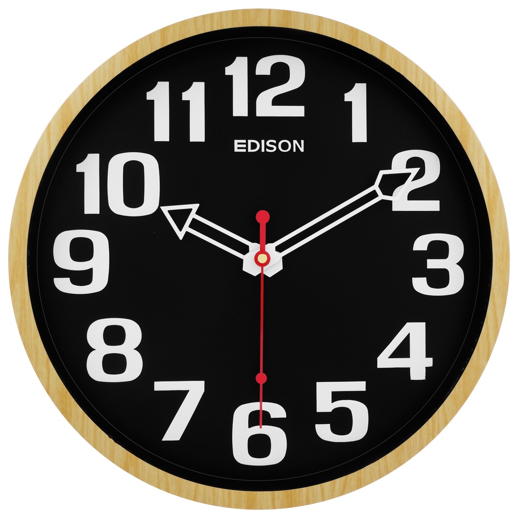 Jual Jam Dinding Edison Sweep ES 362 T50 WOOD Timbul Diameter 360mm ...