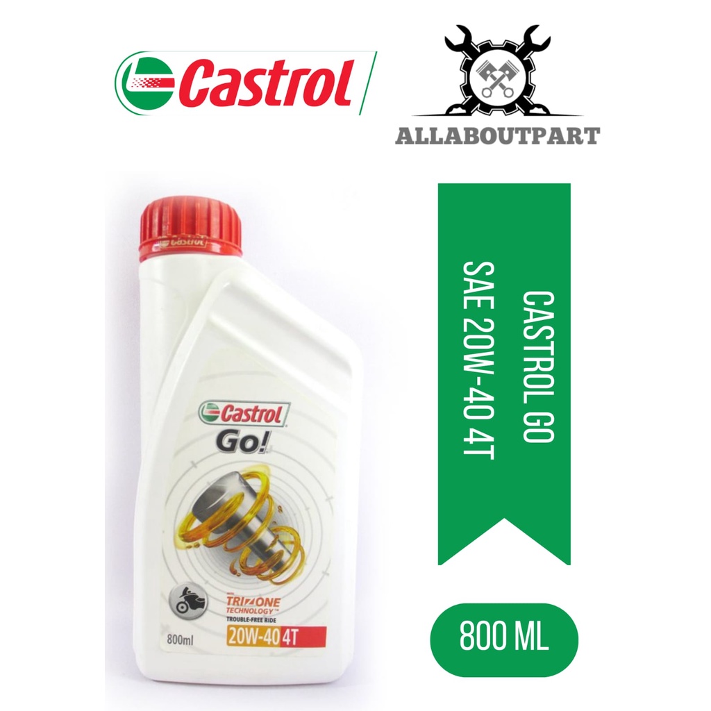 Jual Oli Castrol GO 4T 20W-40 ( 800ML) | Oli 4T / Oli Motor / Oli Mesin ...