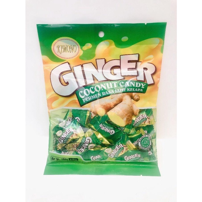 Jual Kimono Ginger Coconut Candy Permen Rasa Jahe Kelapa 160g Shopee Indonesia 7539