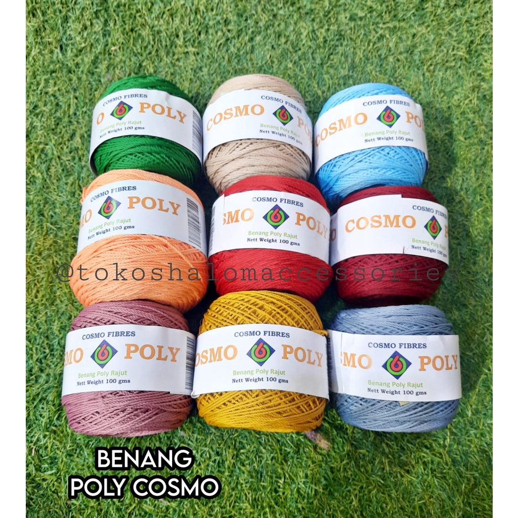 Jual Benang Rajut Polyester/ Cosmo poly / bukan benang polycherry -100 ...