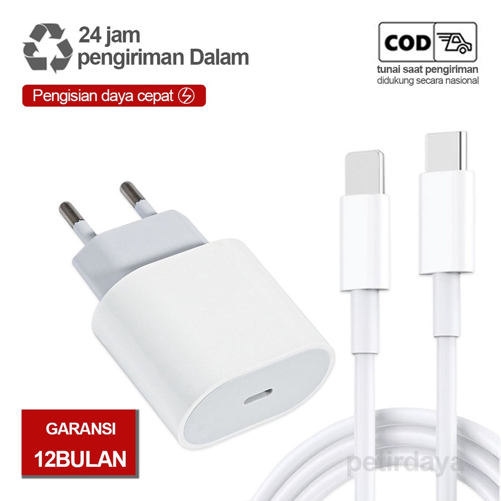 Jual Kabel Ip Adaptor 20watt Charger Usb C Kabel Data Cas