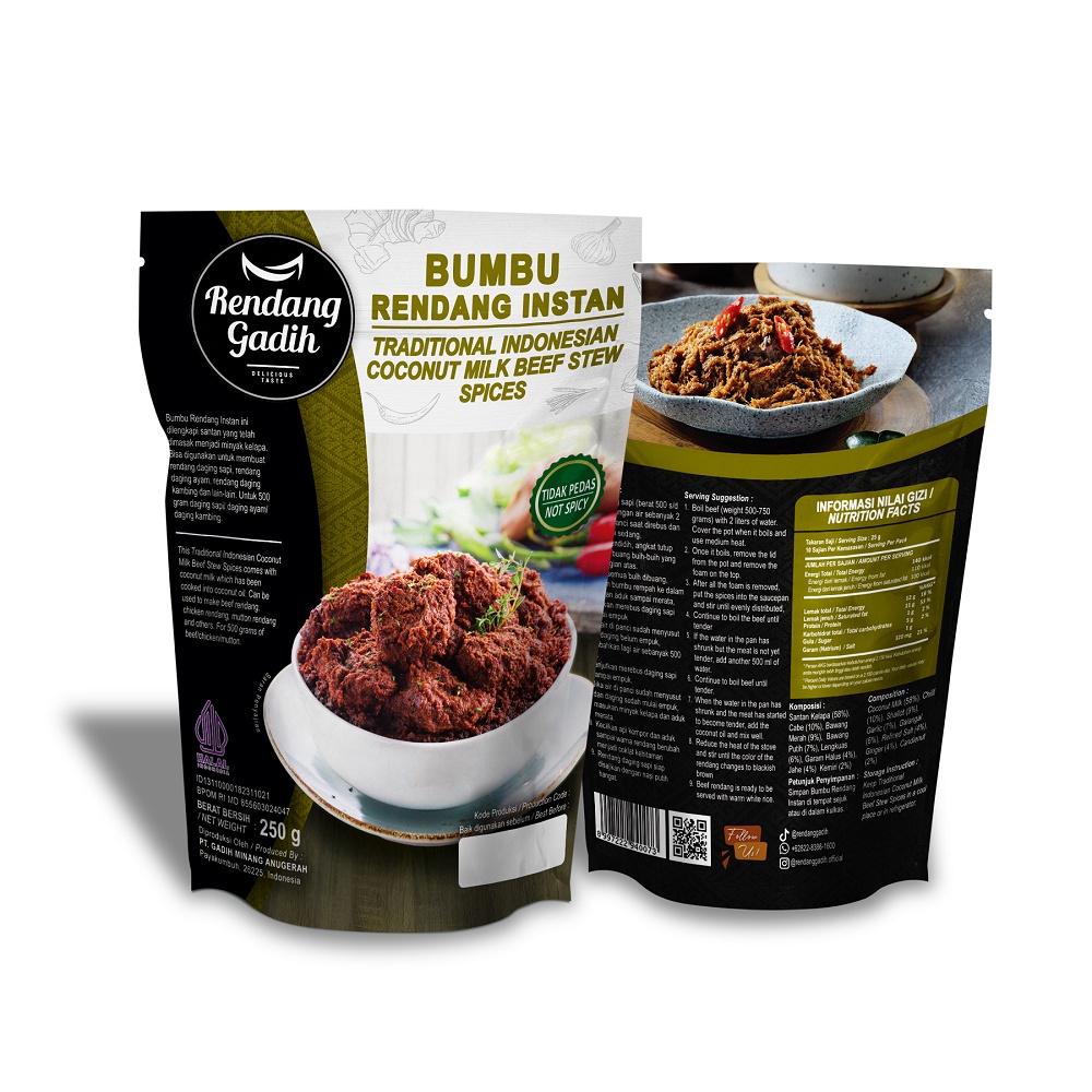 Jual Bumbu Rendang Instan 250 G Rendang Gadih Shopee Indonesia