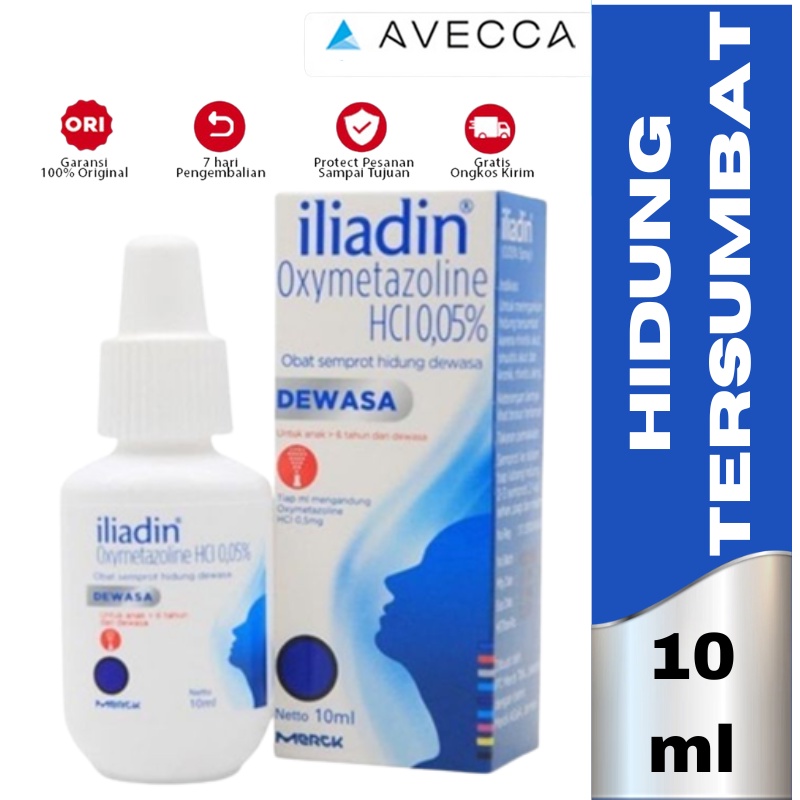Jual Iliadin Nasal Spray 0.05 10ml / Meringankan Hidung Tersumbat