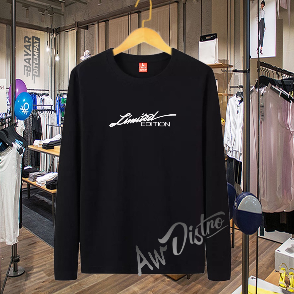 Jual COD Baju Kaos Distro Limited Taxt Putih Premium Quality Lengan ...