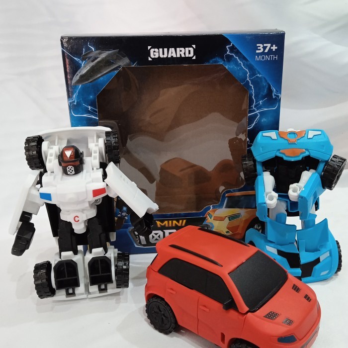 Jual Mainan Robot berubah bentuk Mobil Mini Tobot Guard Variety of ...
