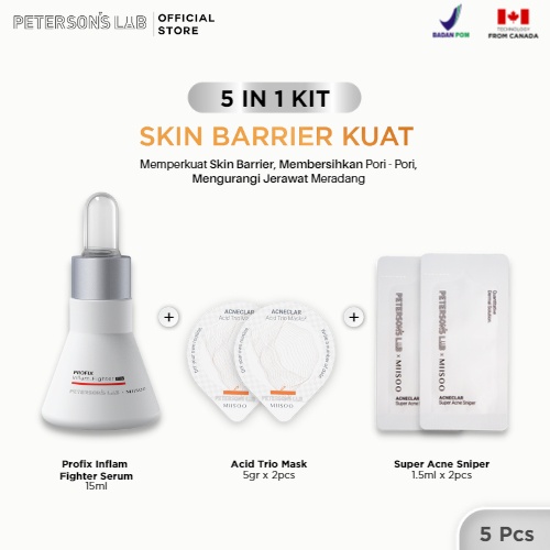 Jual Peterson's Lab 5in1 Kit Skin Barrier Kuat / Profix Inflam Fighter Pro 15ml + (Memperbaiki
