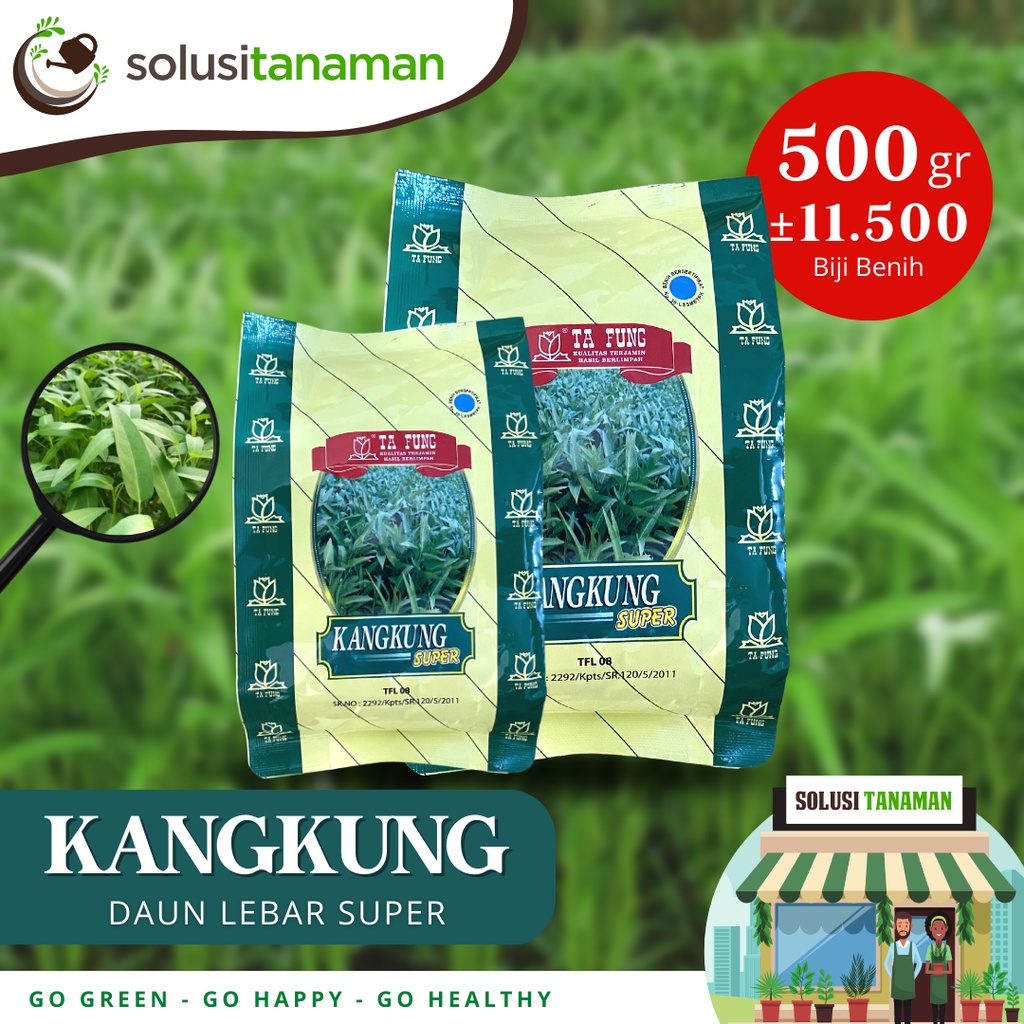 Jual Benih Kangkung Daun Lebar Super Gr Biji Bibit Kangkung