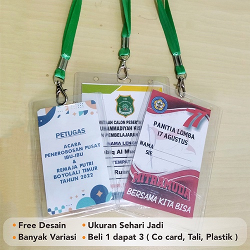 Jual Co Card / ID Card Peserta / Kartu Panitia / Kartu Peserta / Kalung