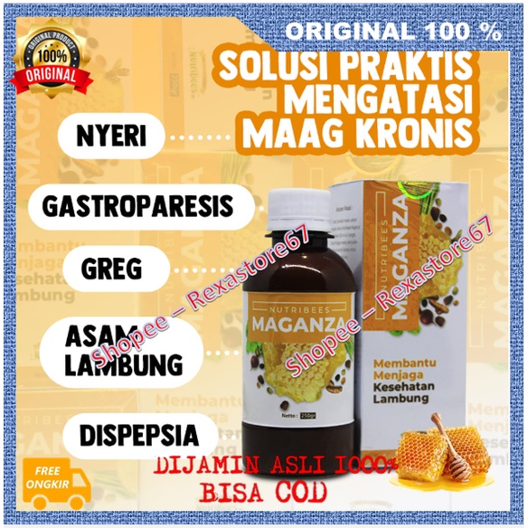 Nutribees Maganza Madu Maganza Nutribees Madu Kesehatan Lambung Asam Lambung ,Gerd , Gastritis , Mual Tuntas ASLI