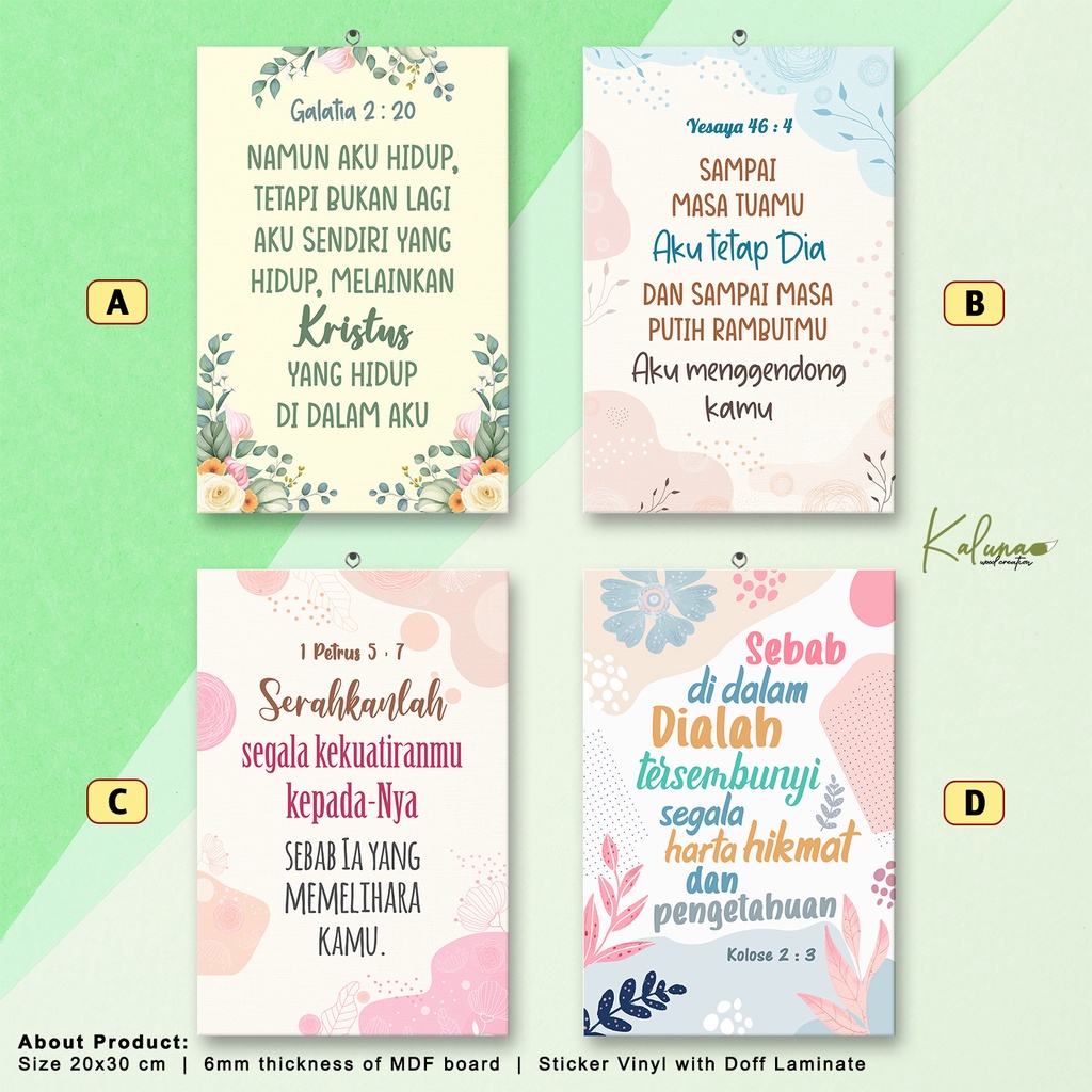 Jual Hiasan Dinding Wall Decor Rohani Kristen 10 - Kaluna | Shopee ...