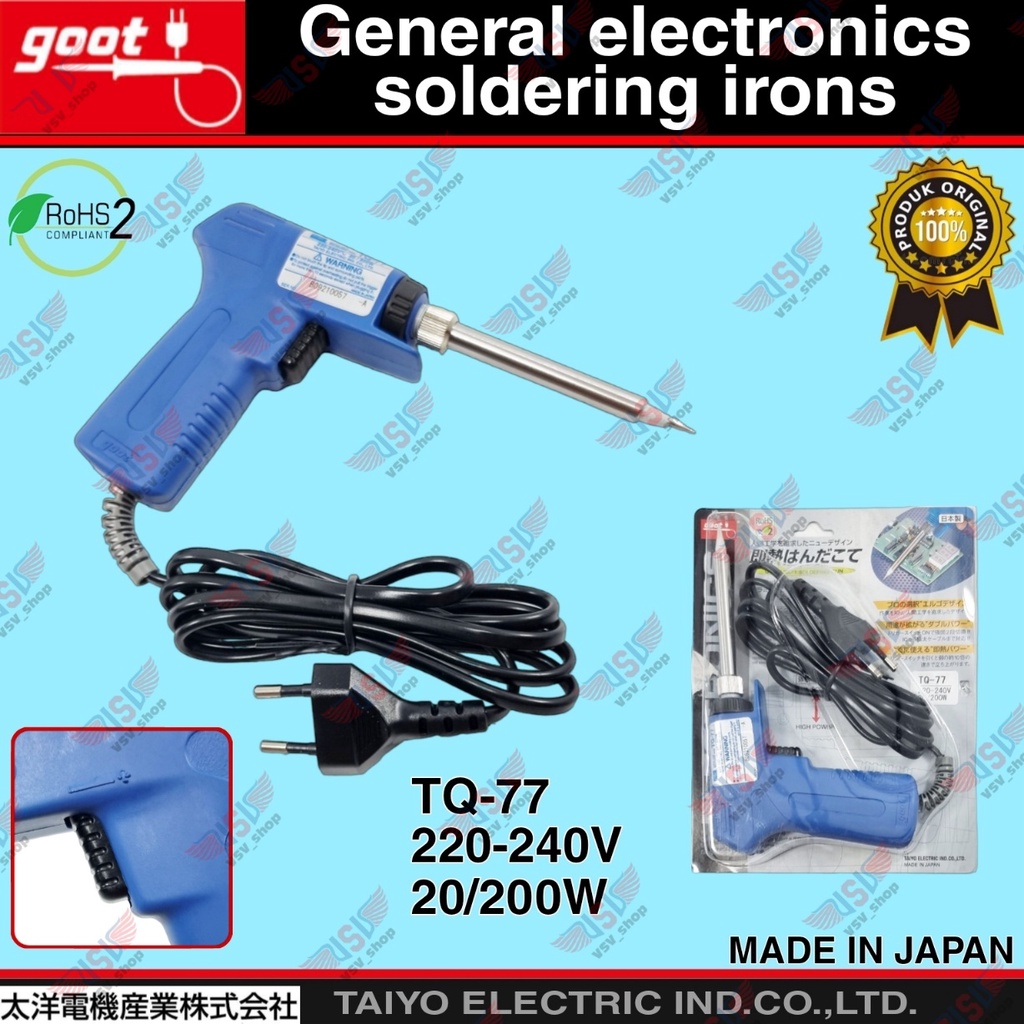 Attrezzo Saldatura 1pc Original Goot Quick TQ-77 RT-B Tip 20/200W Heat ...