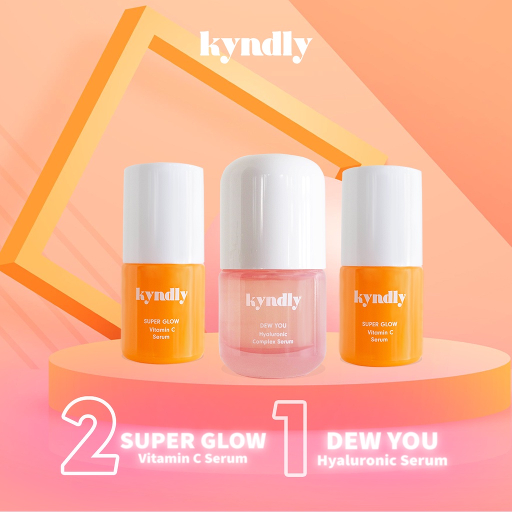 Jual Bundle B ( 2 SUPER GLOW VITAMIN C 20ml & 1 DEW YOU Hyaluronic Acid ...