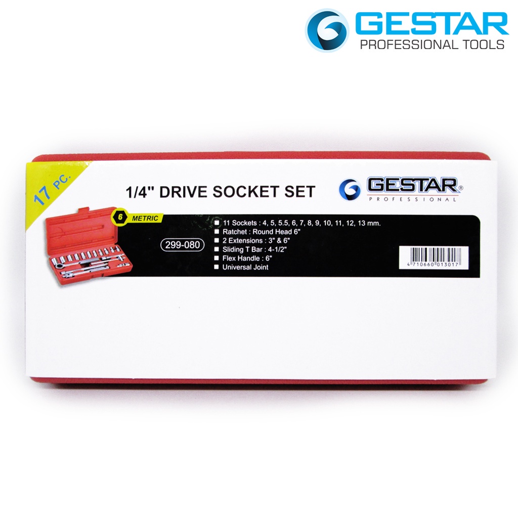 Jual GESTAR/CROSSMAN-Set Kunci Shock 1/4” Drive Socket Set 17Pc Metric ...