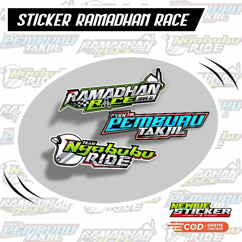 Jual Sticker RAMADHAN RACE ( Sudah dicutting mesin ) | Shopee Indonesia