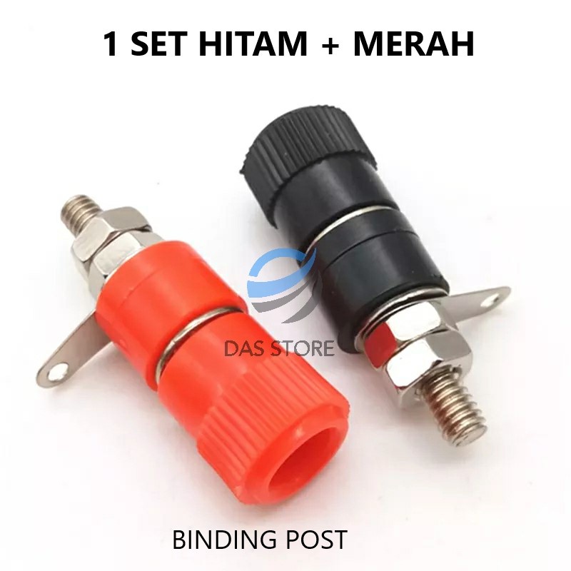 Jual Binding Post Female Connector 4mm Terminal Banana Plug 1 Set hitam ...