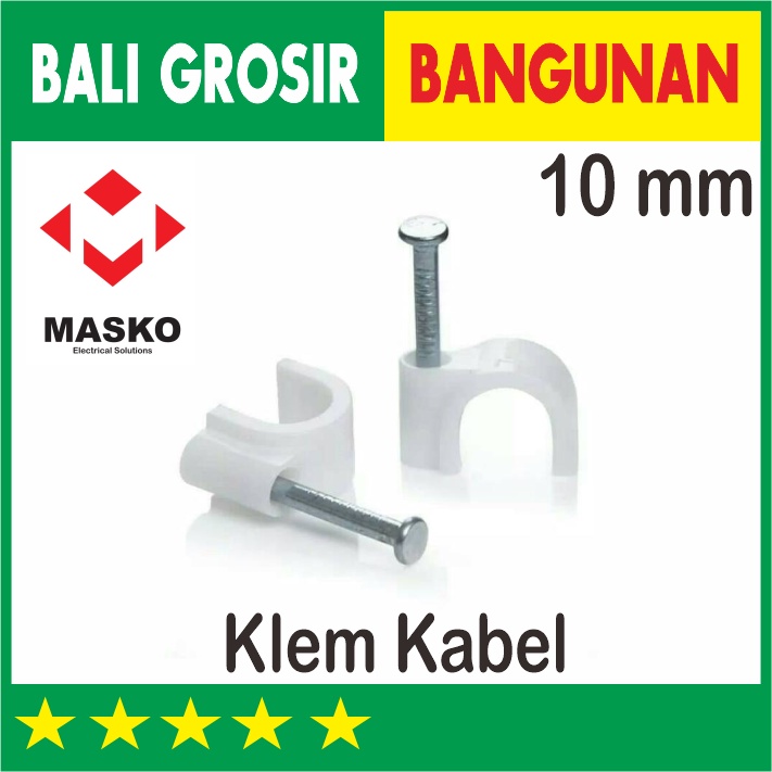 Jual 10 Mm Masko Klem Kabel Supra Paku Beton 50 Pcs Shopee Indonesia