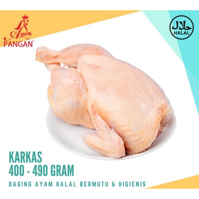 Jual Ayam Karkas Broiler Ayam Potong Utuh Frozen 0 4 0 5 Kg Shopee