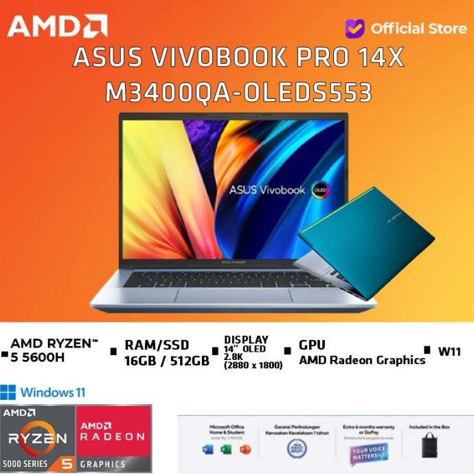 Jual Asus Vivobook Pro X Oled M Qa Ryzen H Gb Ssd W