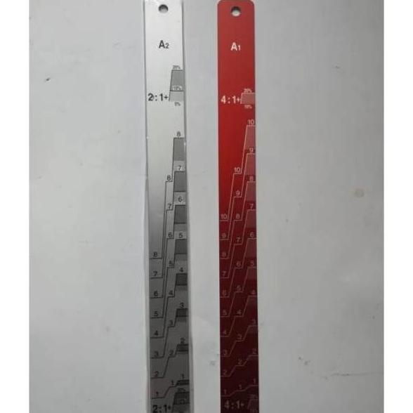 Jual Paint Mixing Ratio Stick Ruler / Penggaris Skala Pengaduk Cat ...
