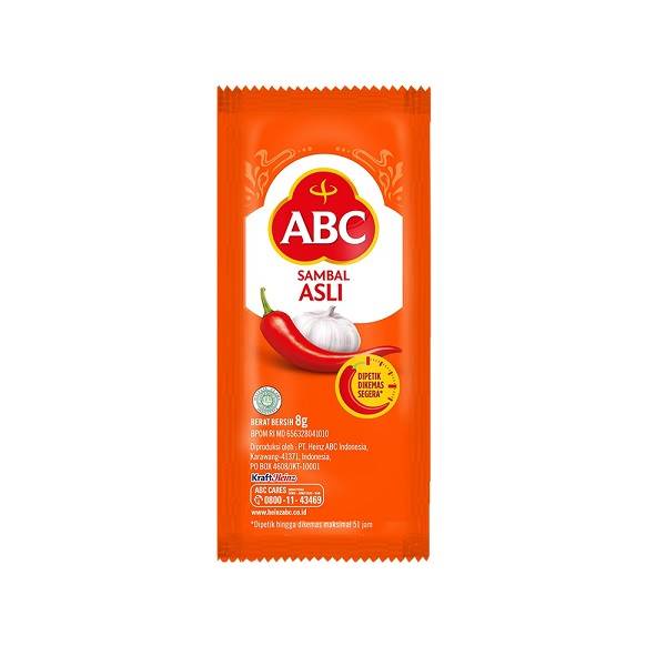 Jual Abc Sambal Asli Sachet 8 Gr Saus Sambal Shopee Indonesia