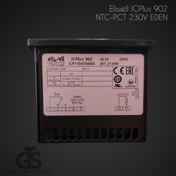 Jual ELIWELL IC Plus 902 230V Thermostat Eliwell IC 902 sensor PTC ...