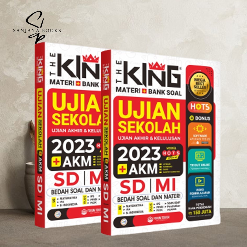 Jual BUKU UJIAN SEKOLAH DAN AKM SD 2023 THE KING MATERI BANK SOAL UJIAN ...