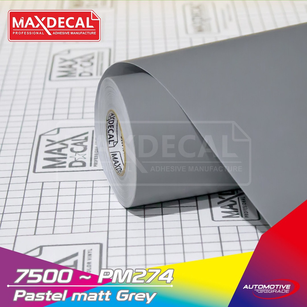 Jual MAXDECAL 7500 - PM274 PASTEL GREY Vinyl Sticker Matt Lentur ...