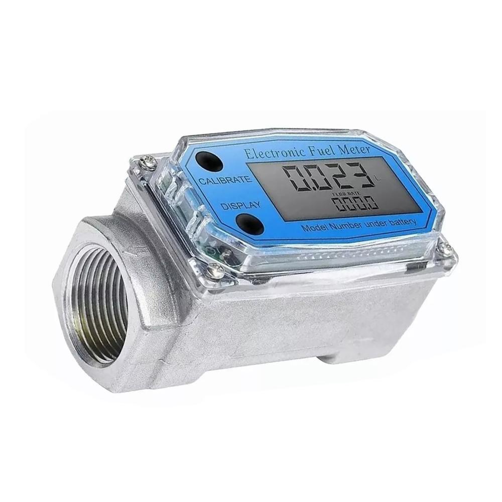 Jual Digital Flowmeter Turbine Electric Fuel Meter LCD Alat Ukur Laju