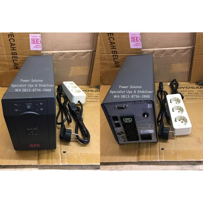 Jual Apc Smart Ups SC420i paket Tinggal Pakai + Stabilizer + Anti Petir ...