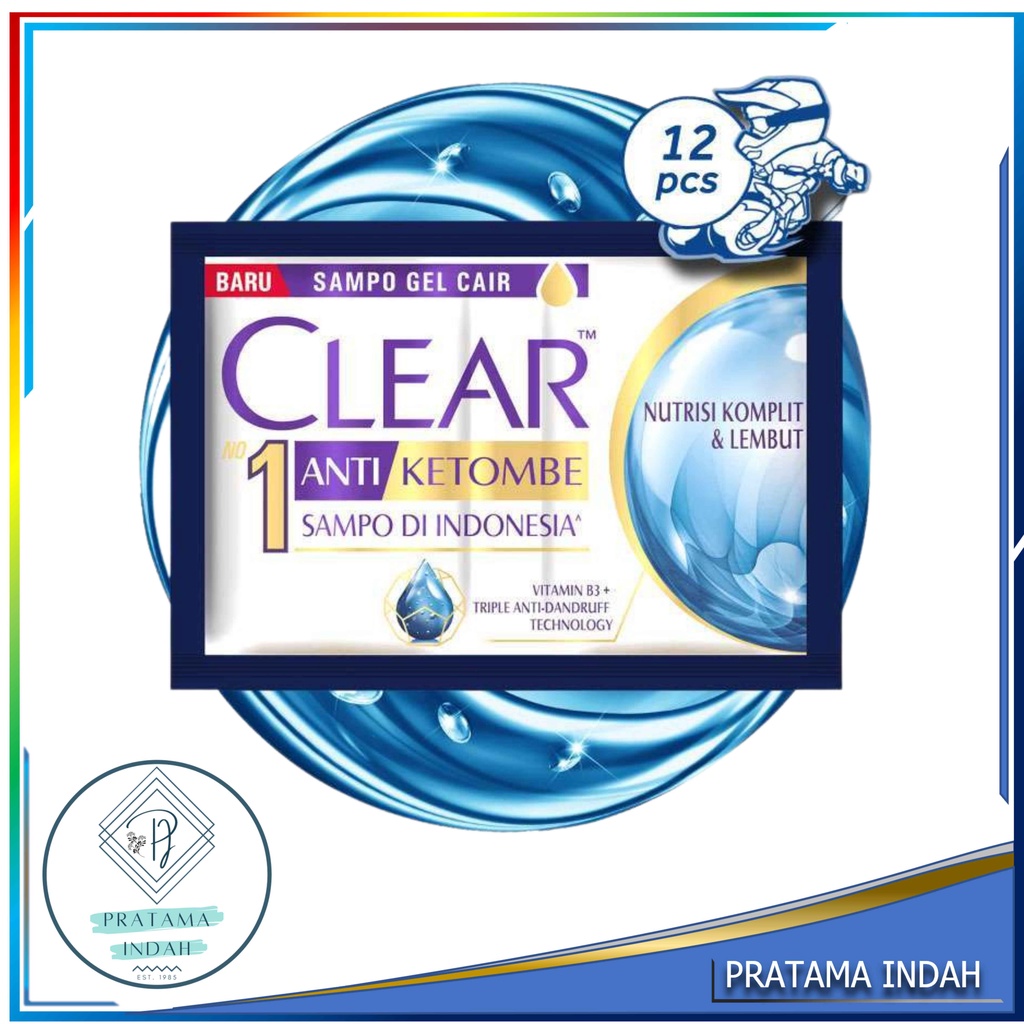 Jual CLEAR SHAMPOO ANTI KETOMBE RENCENG (1 RENTENG12 PCS) (GROSIR
