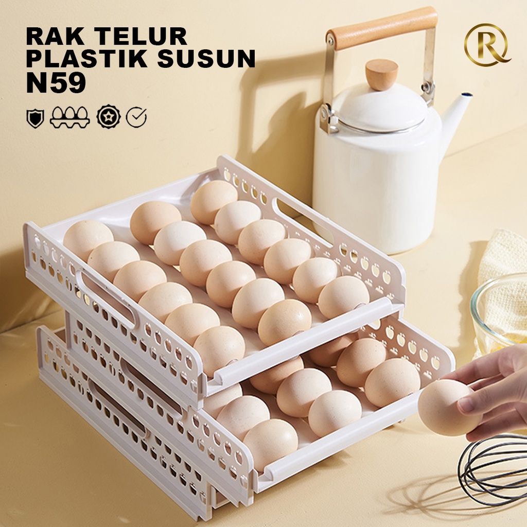 Jual Rak Telur Plastik Susun N59 Tempat Penyimpanan Telur | Shopee ...