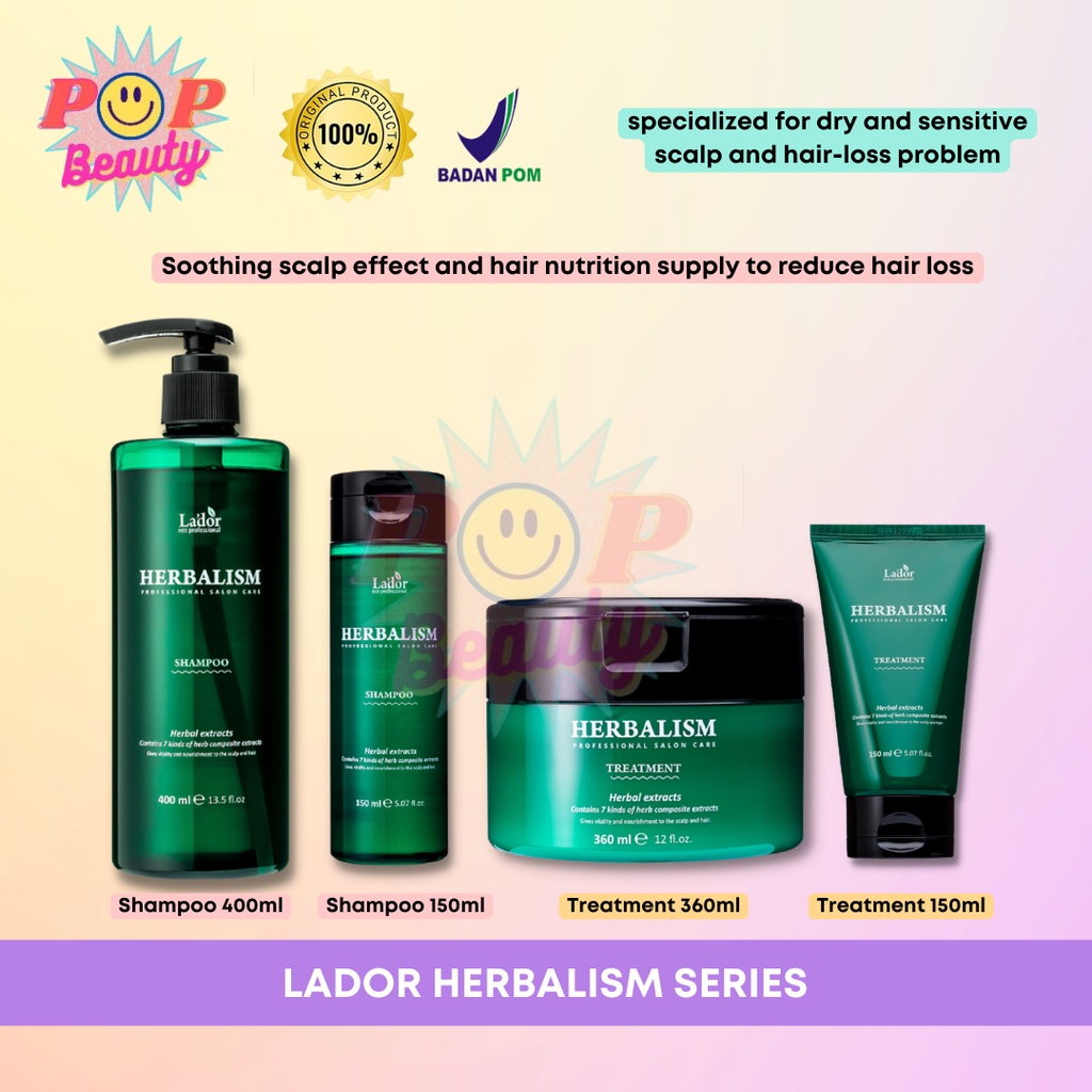 Lador Herbalism Shampoo Treatment untuk Rambut Rontok