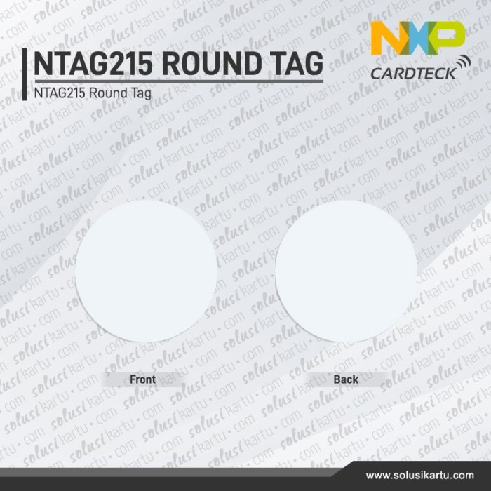 Jual Rfid Ntag215 Nfc Tag Programmable Round Tag Nxp Chip 13.56Mhz Ntag ...