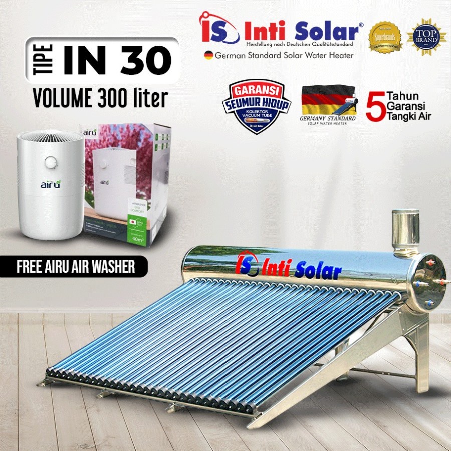 Jual Water Heater Solar Inti Solar In Pemanas Air Tenaga Matahari L Shopee Indonesia