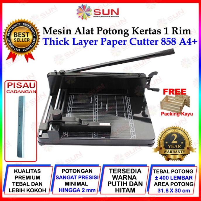 Jual Mesin Thick Layer Paper Cutter A4 858 Alat Pemotong Kertas 1 Rim