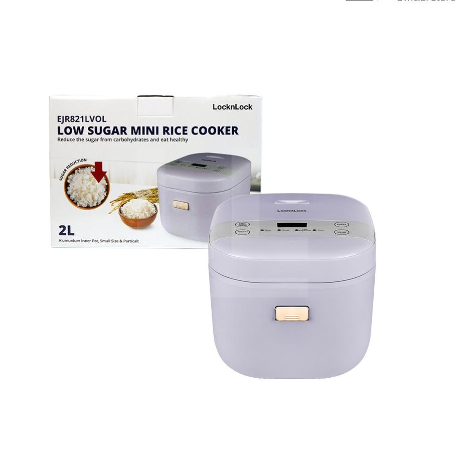 Jual Promo LocknLock Low Sugar Mini Rice Cooker 2L Lilac EJR821LVOL