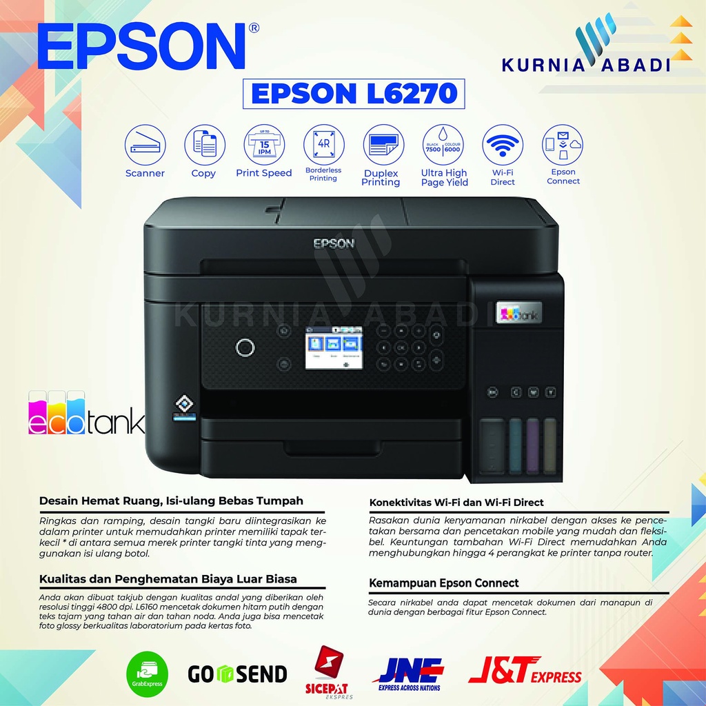 Jual Epson L6270 Wifi Duplex Multifunction Inktank Printer With Adf Shopee Indonesia 2622