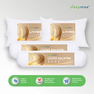 Sleepmax Paket 2 Bantal + 2 Guling Double Complete Living Pillow Bolster