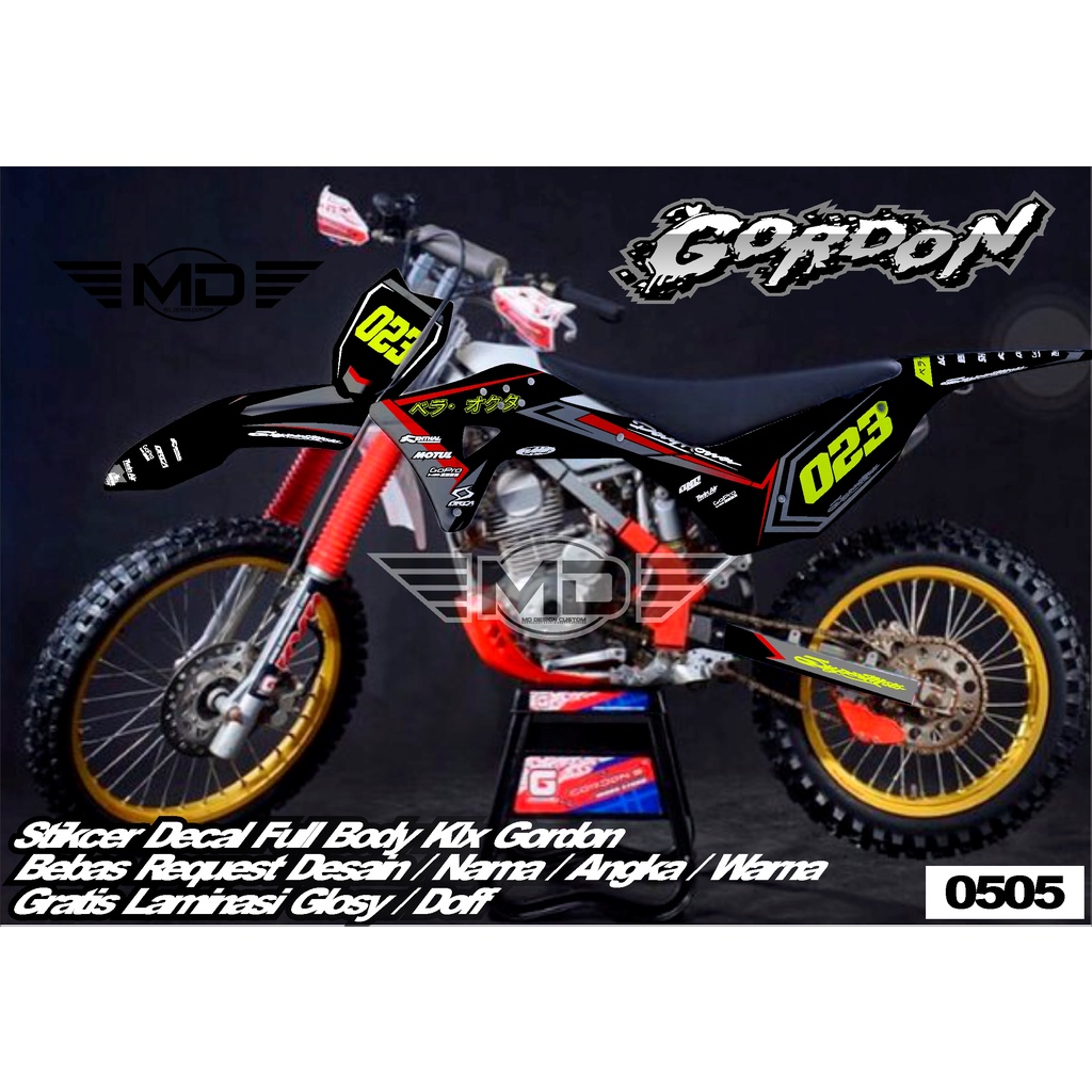 Jual 0505 Sticker Decal Full Body Motor KLX GORDON Full Body Terbaru ...