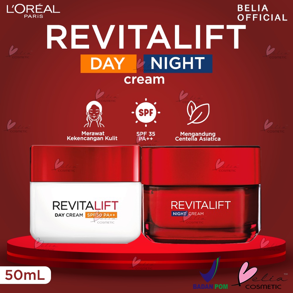 Jual BELIA L'OREAL PARIS Revitalift Moisturizing Cream Day SPF35 PA++ Cream Night Anti