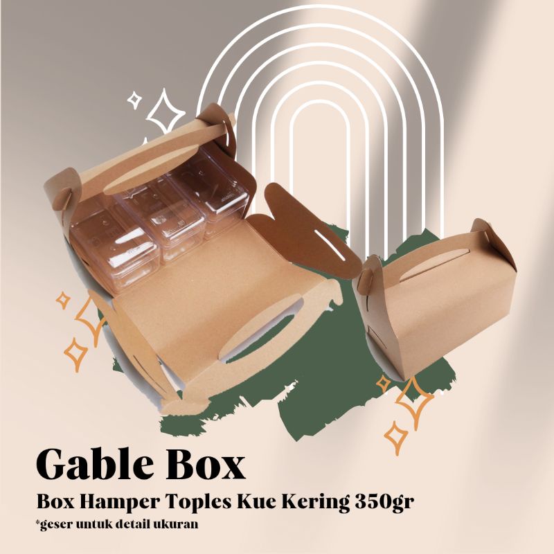 Jual Gable Box X X Cm Packaging Toples Kue Kering Nastar Gr