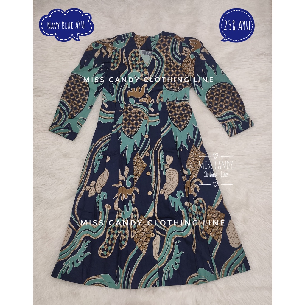 Jual Maxi Long Dress Batik Manopo Kancing 258 JM UBI MTS DNA AYU JCO ...