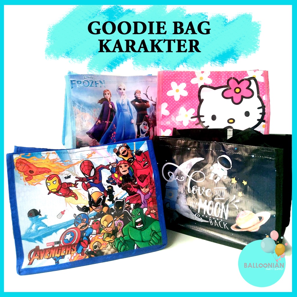 Jual Goodie Bag Karakter/Tas Souvenir Ultah/Ulang Tahun Anak/Birthday