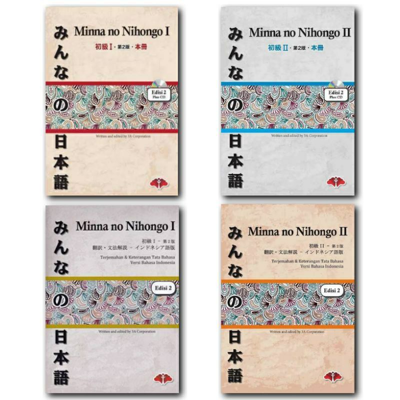 Jual Minna No Nihongo 1 Dan 2 (Jepang Dan Terjemahan & Keterangan Tata ...