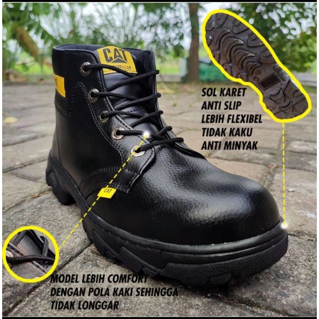 Jual Sepatu Safety Boot Pria Anti Slip Sepatu Safety Pria Ujung Besi Safety Shoes Sepatu Septi