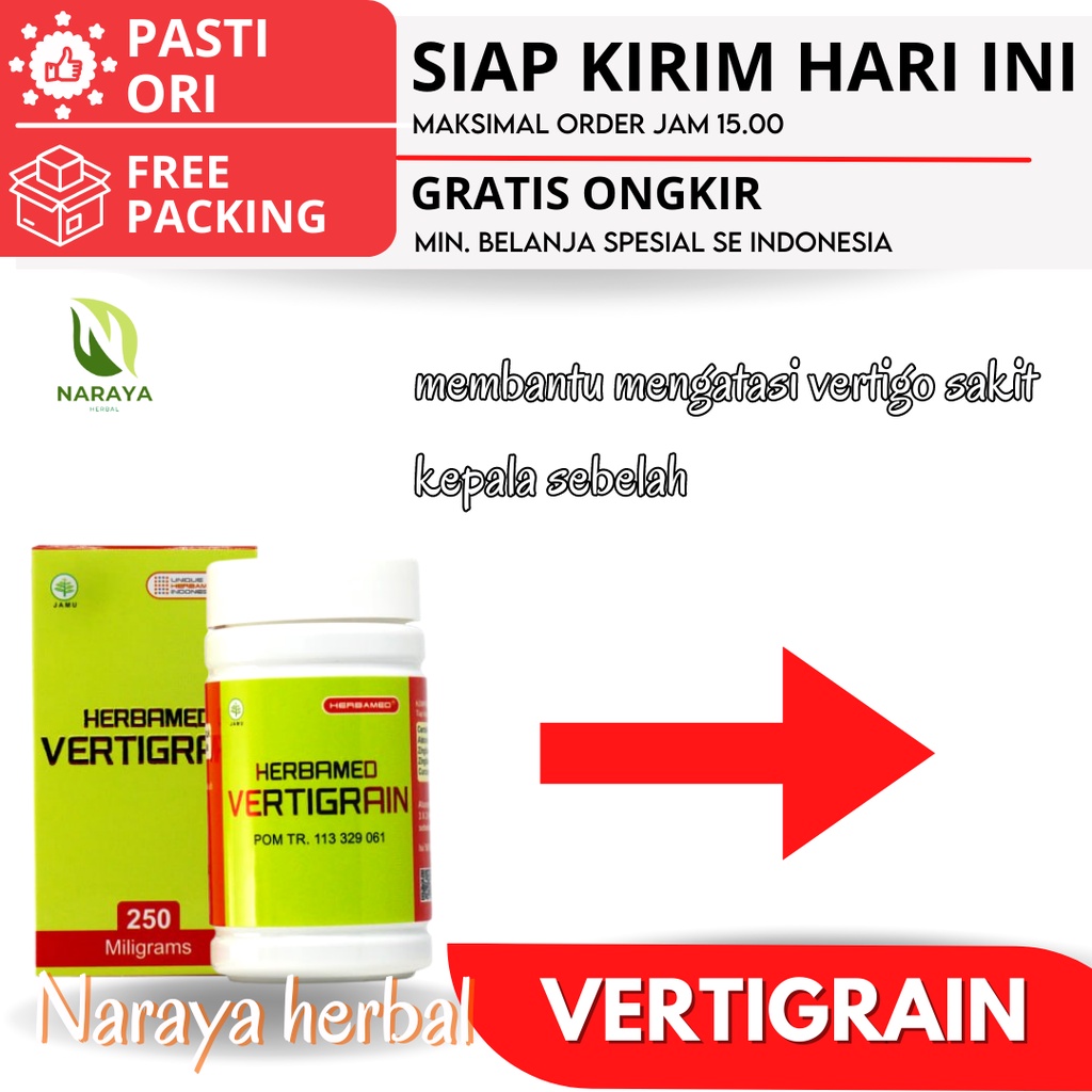 Jual Herbamed Vertigrain Original Obat Vertigo Herbal Pusing Sakit