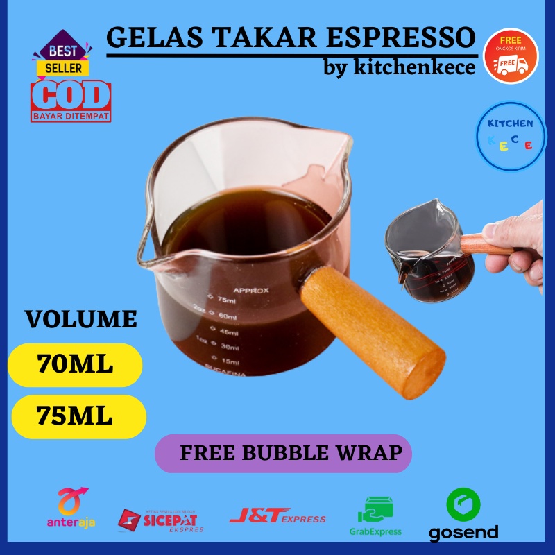 Jual GELAS TAKAR UKUR ESPTESSO KOPI ESPRESO SHOT GLASS COFFEE DOUBLE