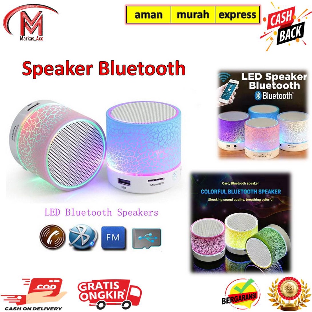 Jual Bluetooth Speaker Mini LED - Speaker Aktif Wireless Mini - Model ...
