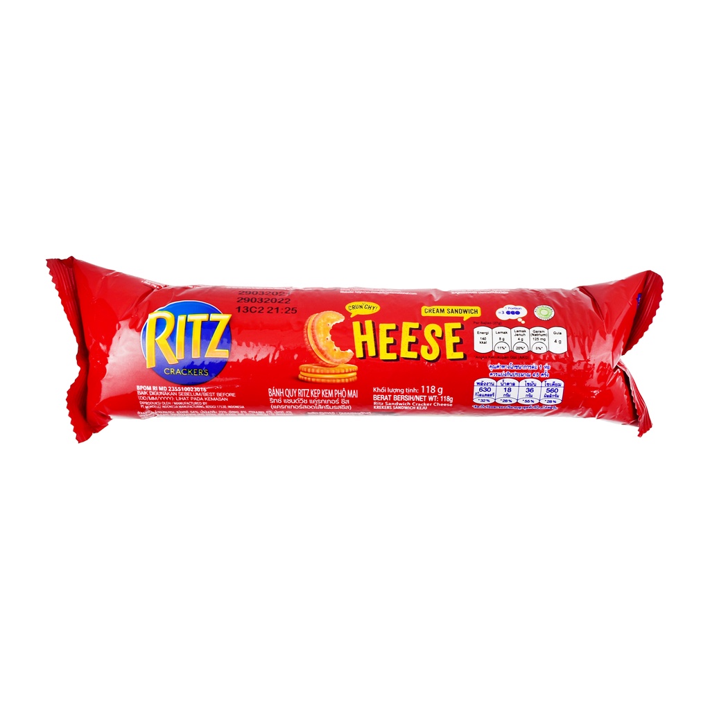 Jual BISKUIT KEJU KRAKER RITZ SANDWICH CHEESE CRACKER 118 GR | Shopee ...