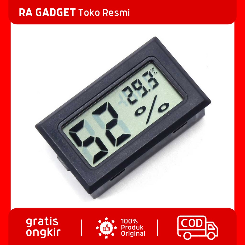 Jual Digital Thermometer Hygrometer Humidity BuiltIn Probe